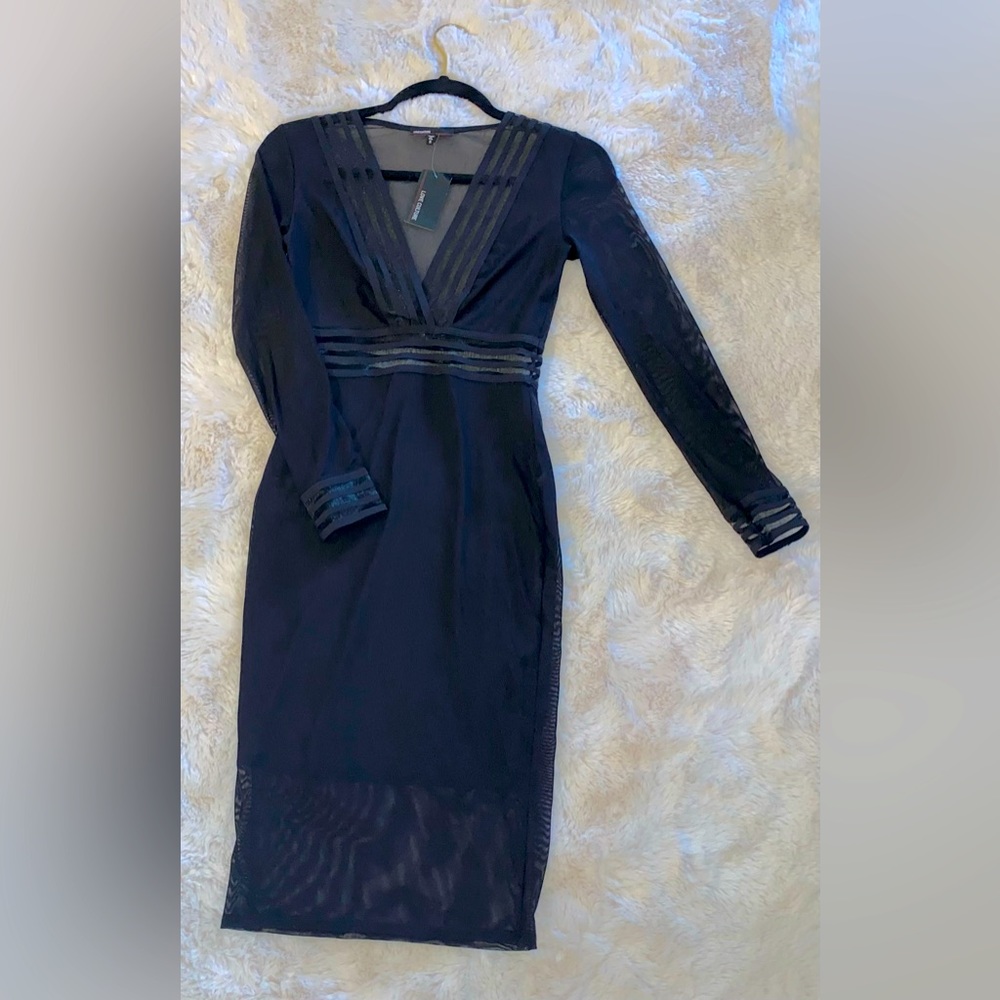 Black Mesh Party Dress